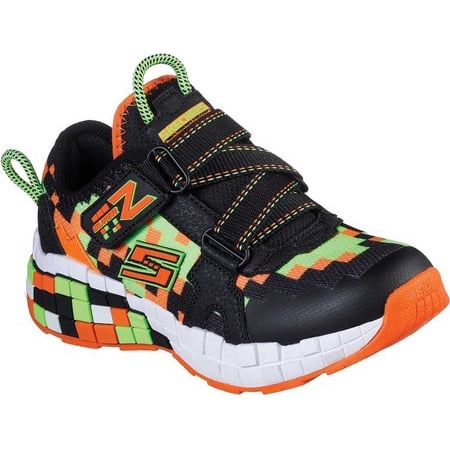Children/'s Skechers Mega-Craft Cubotrons Sneaker Black//Orange